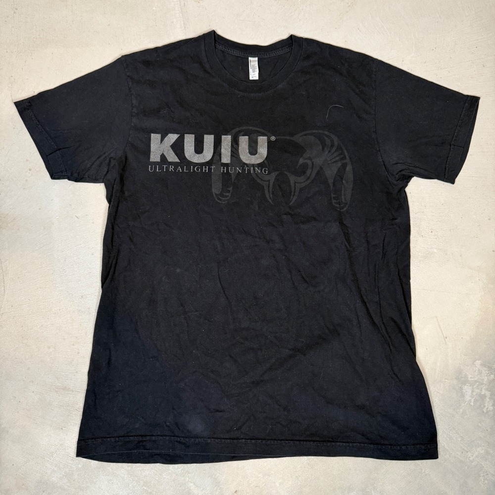 KUIU Ultralight Hunting Graphic T-Shirt Mens XL Black American Apparel USA Made